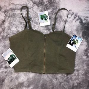 Green Crop Top